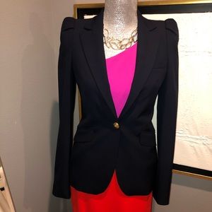 XS Zara Navy almost Black Single Button Blazer